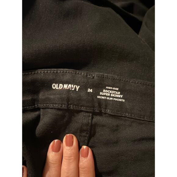 Old Navy Rockstar Super Skinny High Rise Dark Wash Jeans Plus Size 24 - Picture 6 of 7
